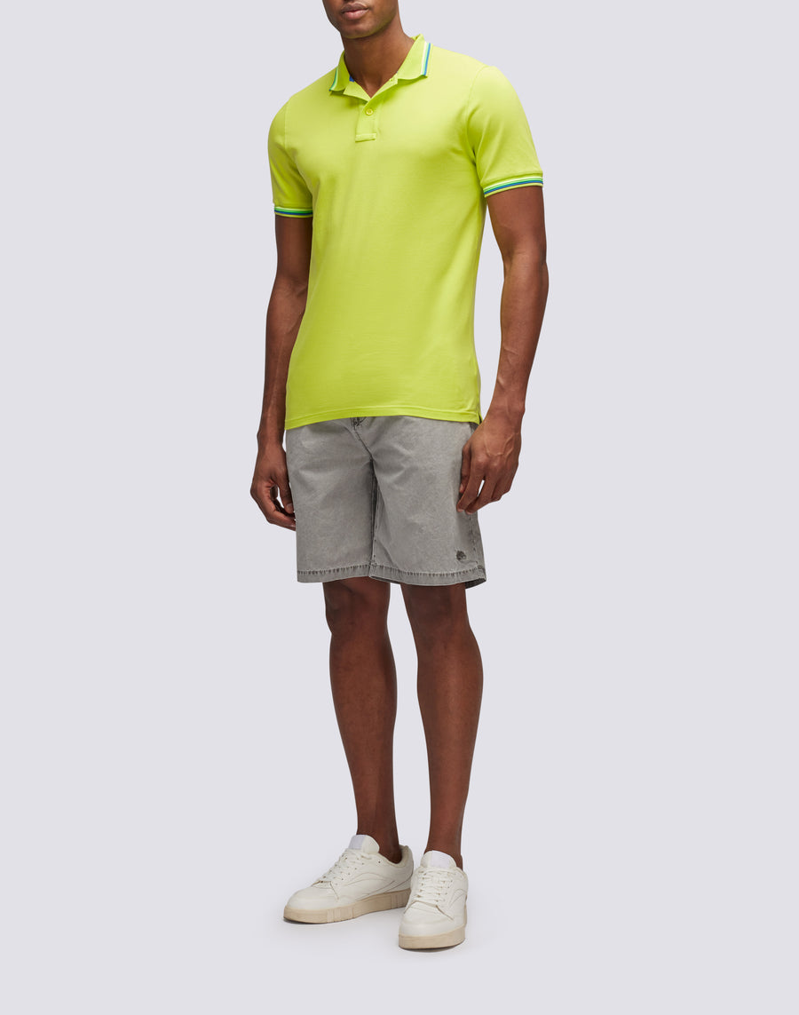 Sundek POLO BRICE IN COTONE PIQUET CON DETTAGLI TRICOLOR m779plj6500-69101 Nuovo