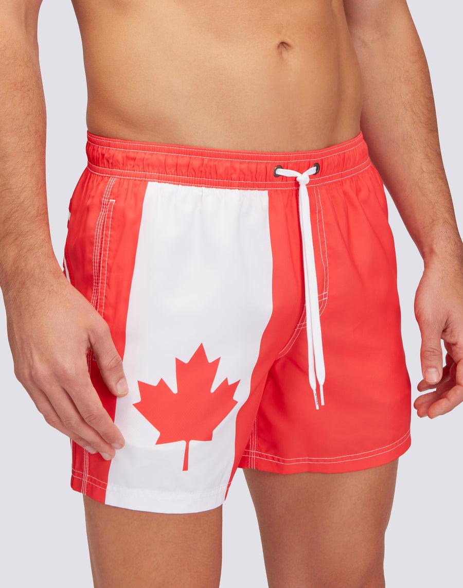 Sundek COSTUME DA BAGNO CORTO VITA ELASTICATA POLIESTERE RICICLATO REPREVE® BANDIERA CANADA M504BDRT3FGA42FG Prezzo Ridotto