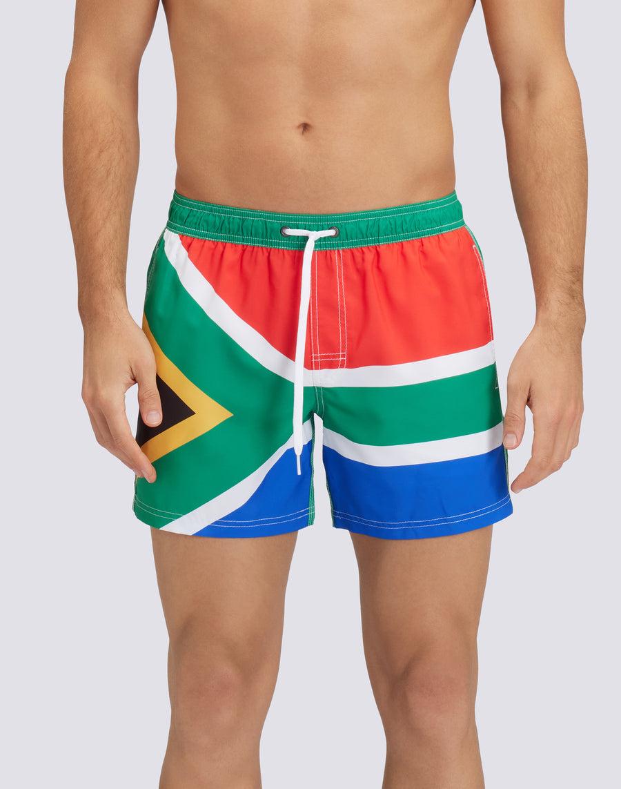 Sundek COSTUME DA BAGNO CORTO VITA ELASTICATA POLIESTERE RICICLATO REPREVE® BANDIERA SUDAFRICA M504BDRT3FG107FG Novità
