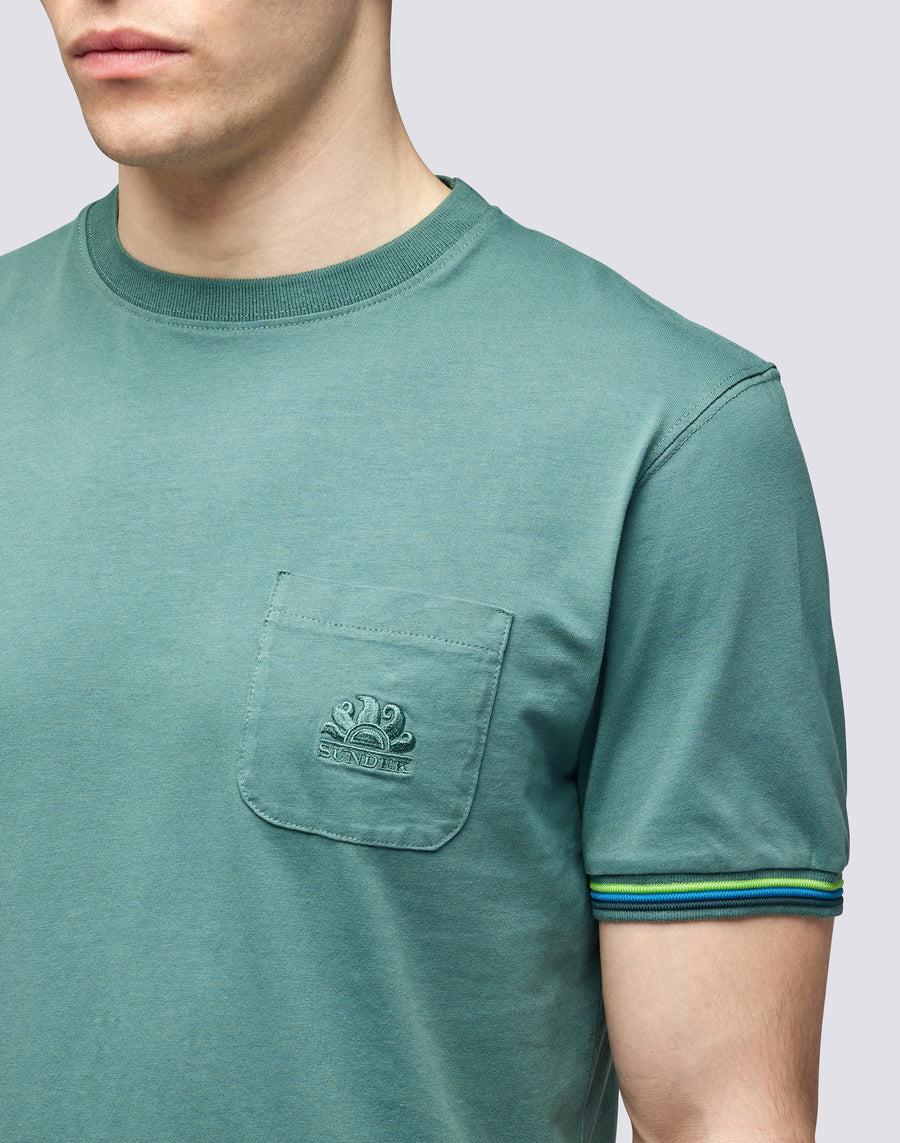Sundek T-SHIRT FINN GIROCOLLO CON TASCHINO m775tej7800-a1601 Offerta