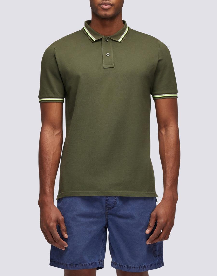 Sundek polo brice in cotone piquet con dettagli tricolor M779PLJ6500-30208