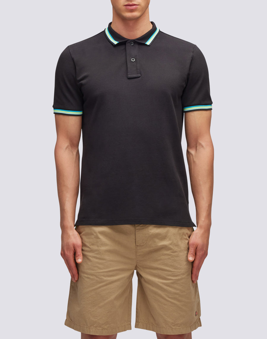 Sundek polo brice in cotone piquet con dettagli tricolor M779PLJ6500-00435 In Vendita