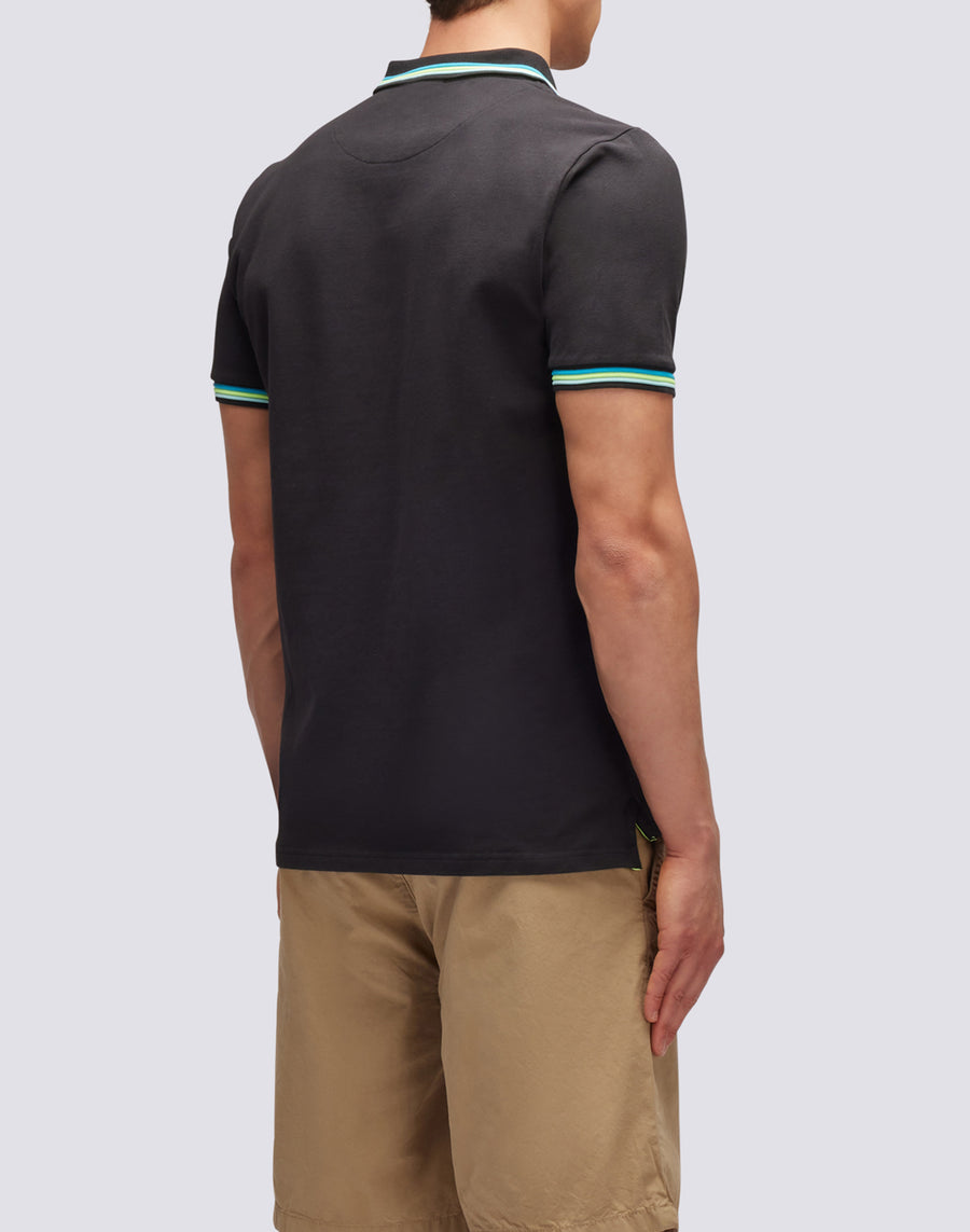 Sundek polo brice in cotone piquet con dettagli tricolor M779PLJ6500-00435 In Vendita
