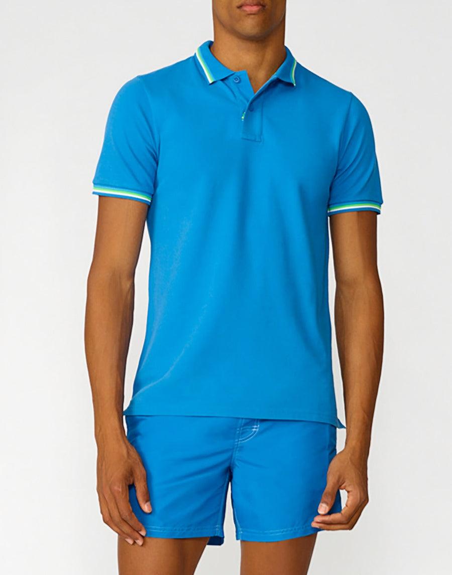 Sundek polo brice in cotone piquet con dettagli tricolor M779PLJ6500-08908 Saldi