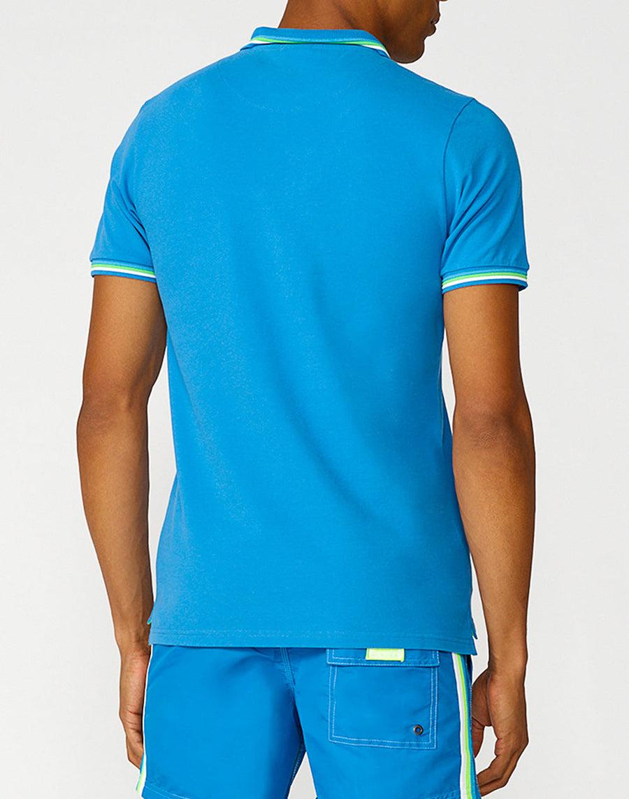 Sundek polo brice in cotone piquet con dettagli tricolor M779PLJ6500-08908 Saldi