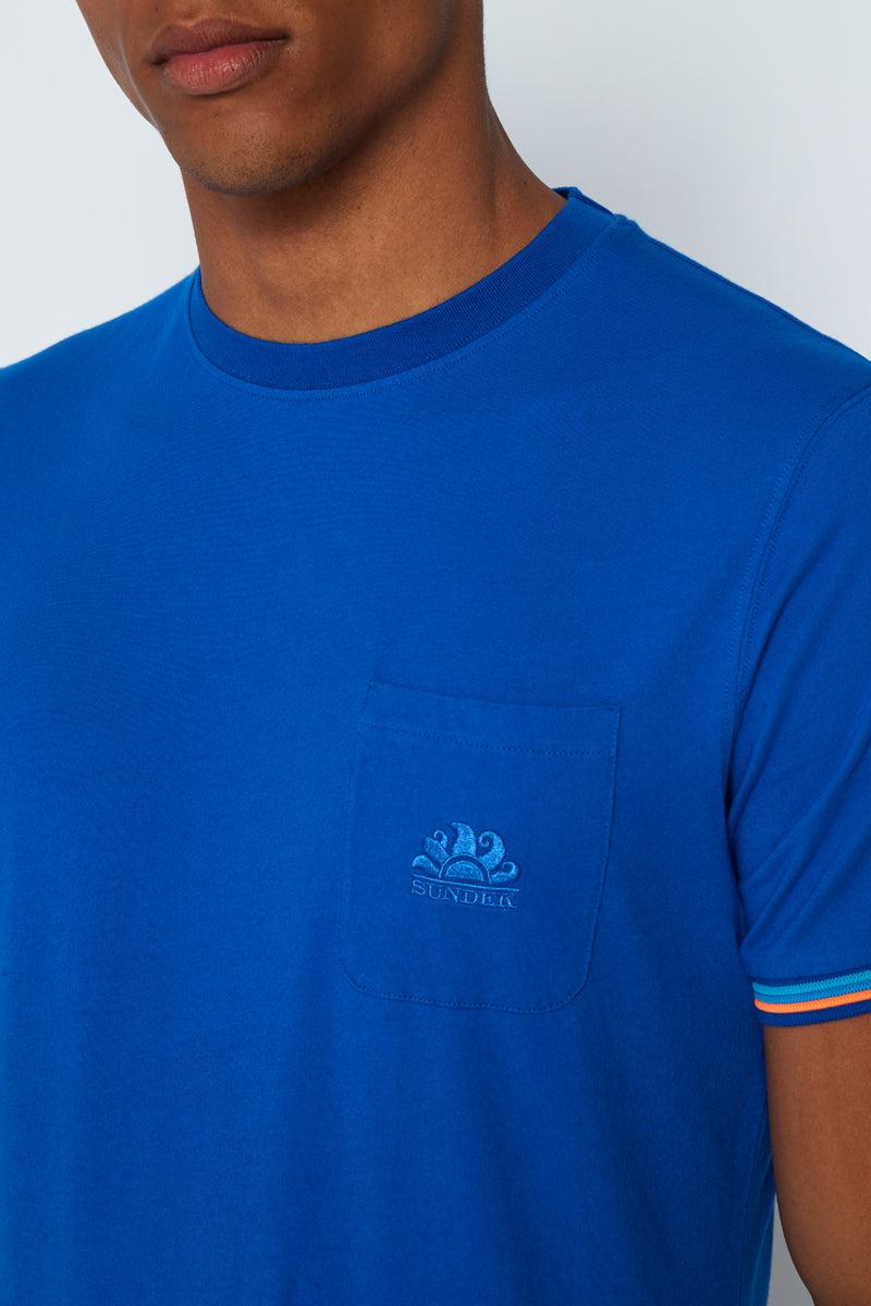 Sundek t-shirt finn girocollo con taschino M775TEJ7800-67502 Saldi Di Fabbrica