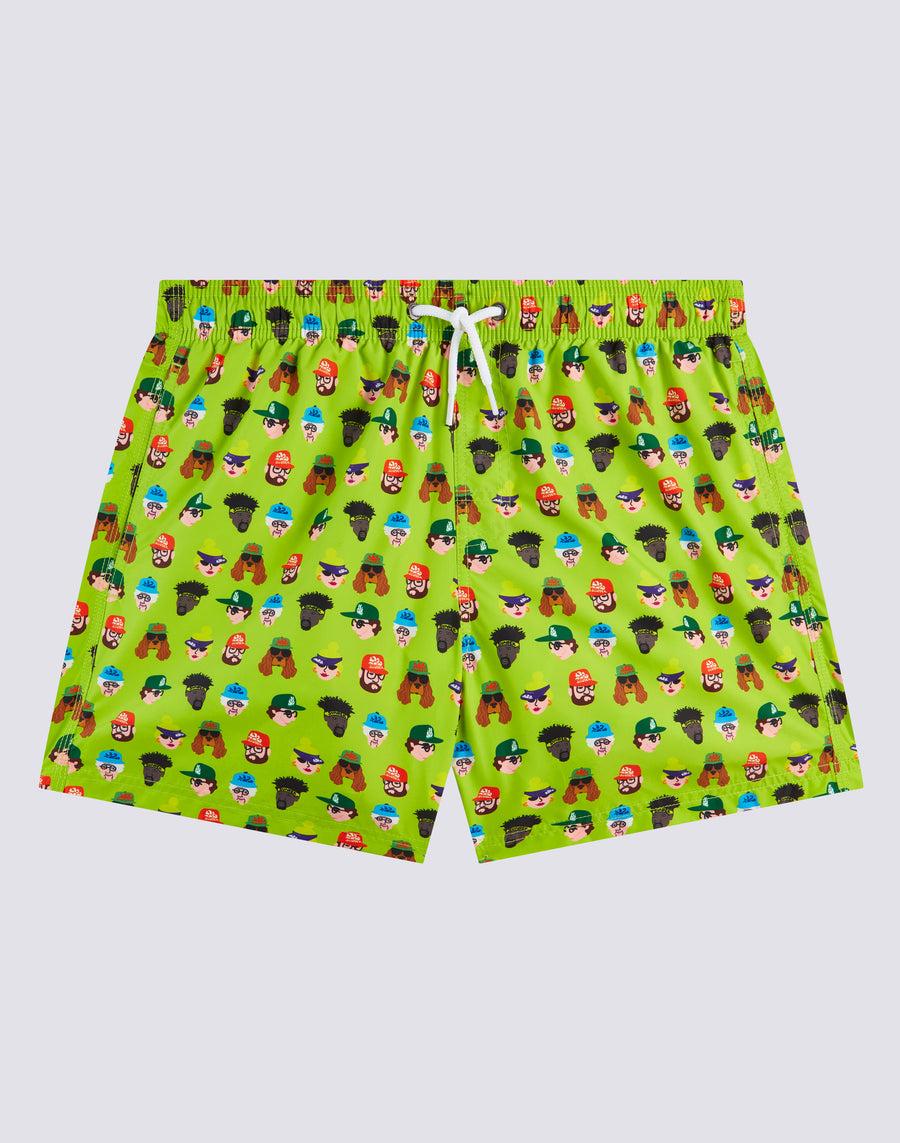 Sundek costume da bagno corto a vita elasticata microstampa guess who m633bdrt4by-066by Italia
