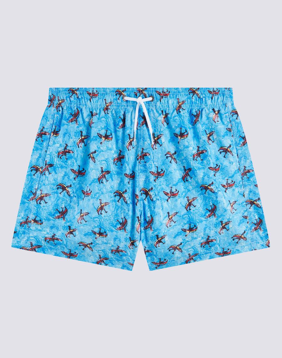Sundek costume da bagno corto a vita elasticata microstampa banana surf m505bdrt3li-004li Nuovo