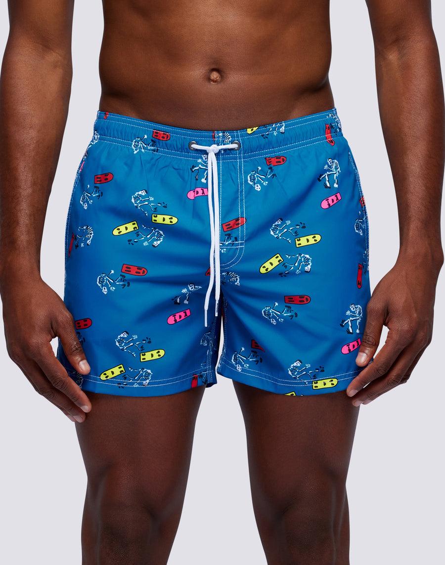 Sundek costume da bagno corto vita elasticata stampa skeleton ollie repreve® m504bdrt3ko-a17ko Vendite Flash