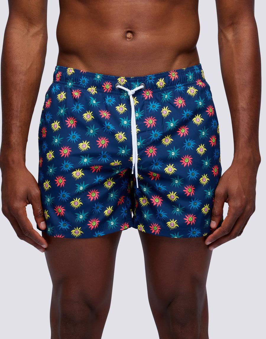 Sundek costume da bagno corto vita elasticata stampa lion sun repreve® m504bdrt33d-3103d Nuova