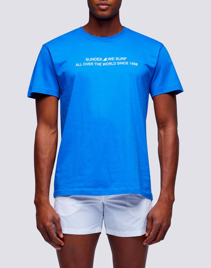 Sundek t-shirt uomo in cotone capsule flag m633bdrt4km-008km Promozione