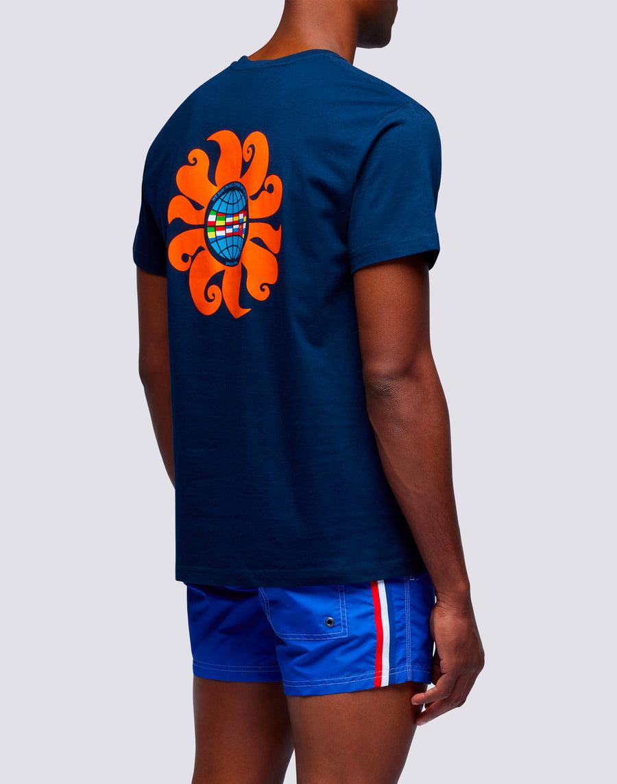 Sundek t-shirt uomo in cotone capsule flag m669tesj500-00600 Pezzi Unici