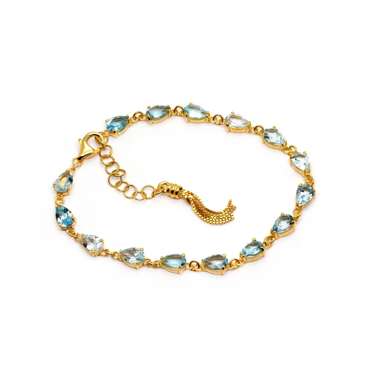 Thais Bernardes Bracciale Tennis Topazio Azzurro 50% di sconto con spedizione gratuita
