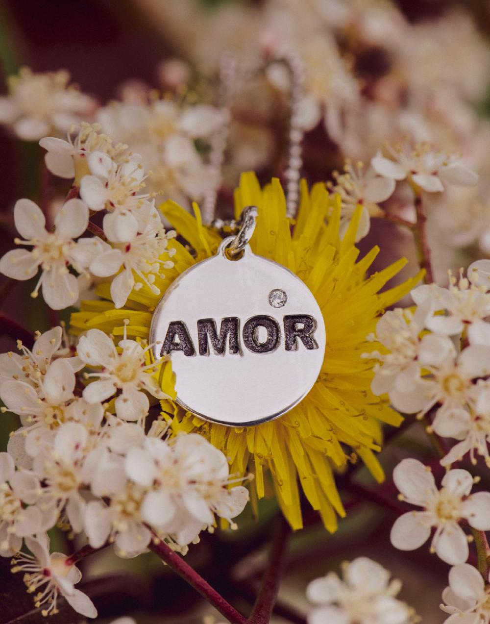 Thais Bernardes Collana Medaglietta AMOR Convenienza