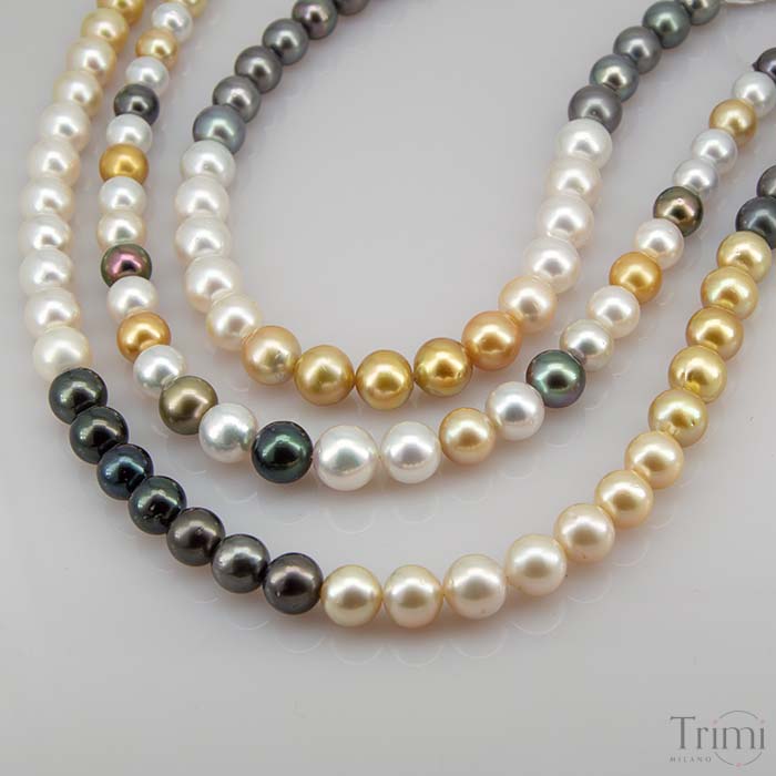 Trimi Gioielli Collana con perle dei mari del sud In Vendita