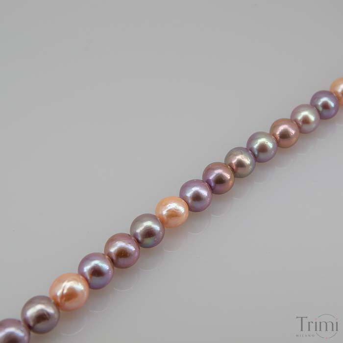 Trimi Gioielli Collana con perle di acqua dolce rosa Moda
