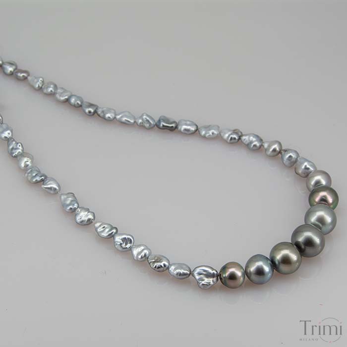 Trimi Gioielli Collana con perle di Tahiti Italy