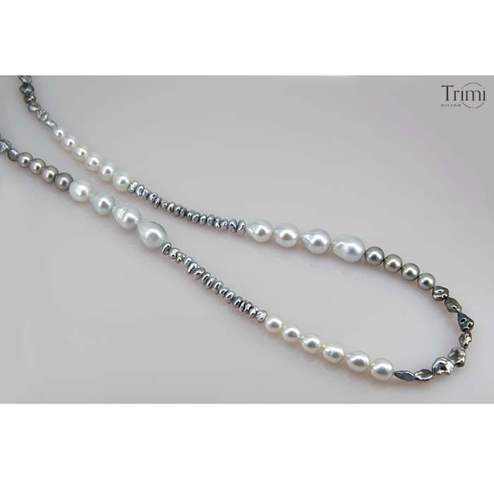 Trimi Gioielli Collana con perle Australiane e di Tahiti Italia