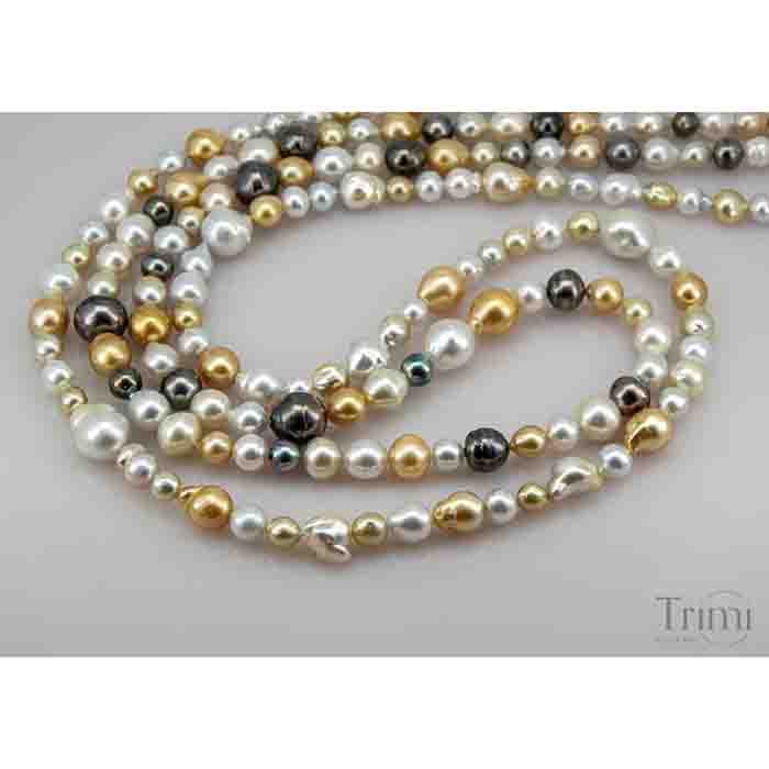 Trimi Gioielli Collana con perle Australiane In Linea