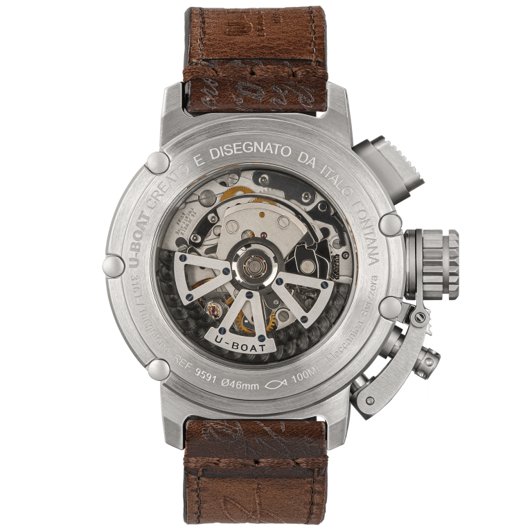 U Boat CHIMERA 46MM CHRONO SS VERDE Saldi