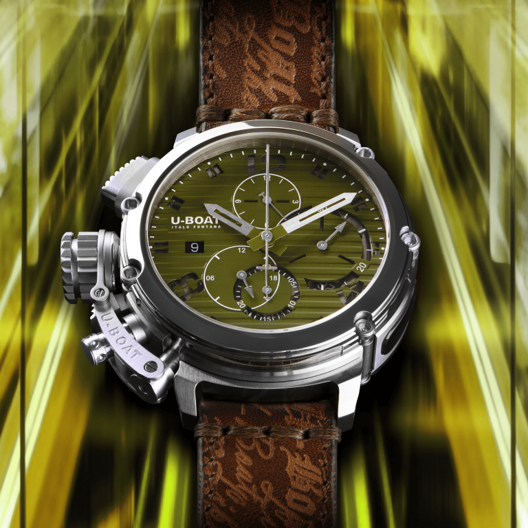 U Boat CHIMERA 46MM CHRONO SS VERDE Saldi