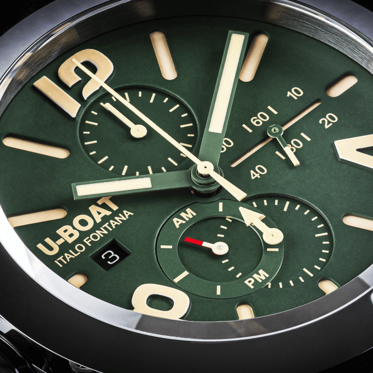 U Boat CLASSICO 45 TUNGSTENO CAS GREEN Vendita Calda