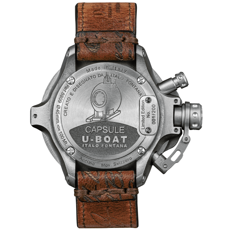U Boat CAPSULE 45MM SS BK BE Nuova