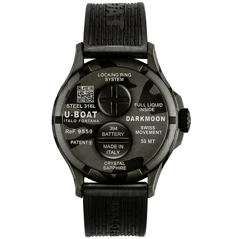 U Boat DARKMOON 44 MM BK GREY CURVED CAMOUFLAGE Italia