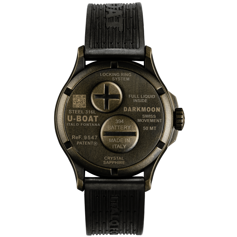 U Boat DARKMOON 40 MM BR BLACK VINTAGE Nuovo