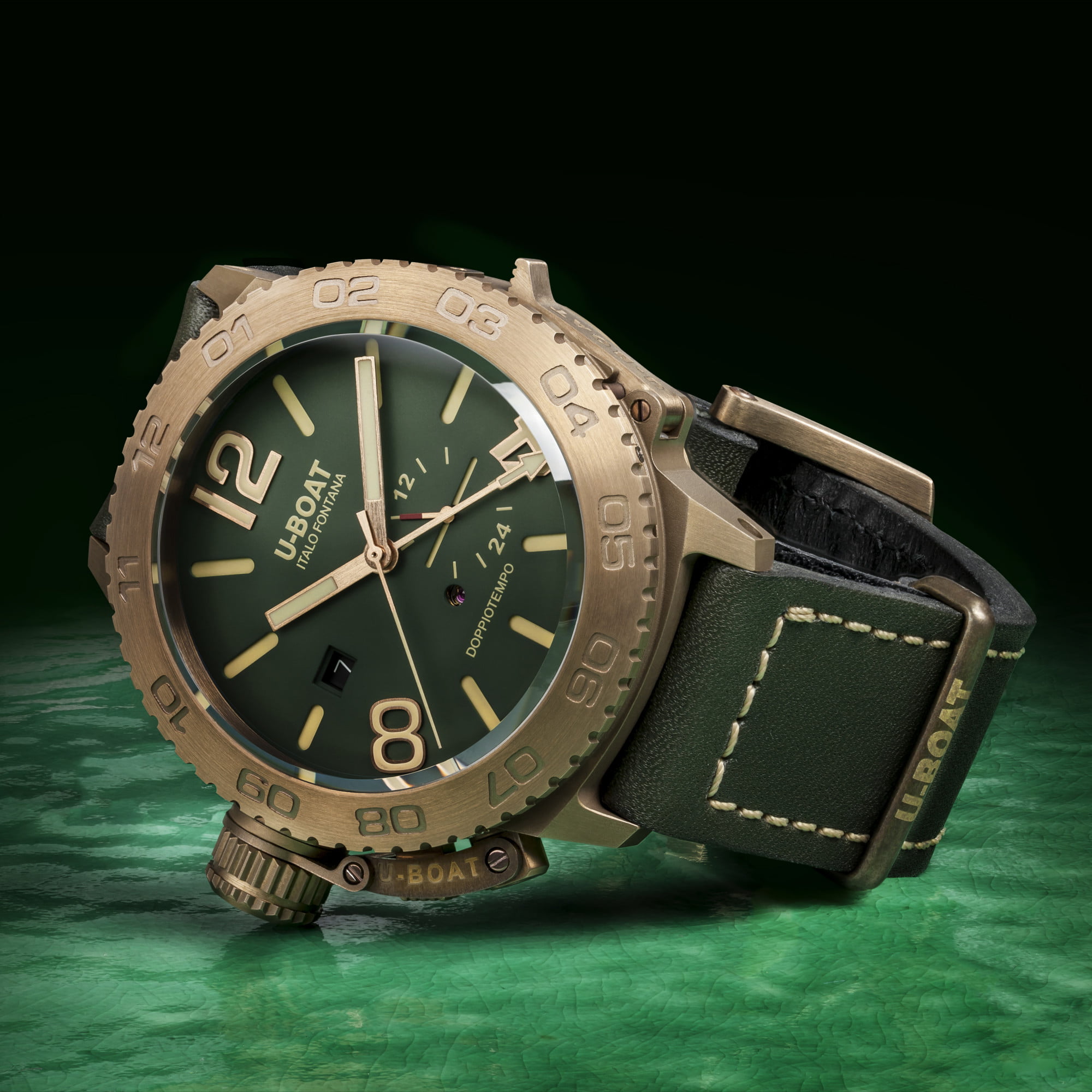 U Boat DOPPIOTEMPO 46MM BRONZO GR Spedizione Gratuita