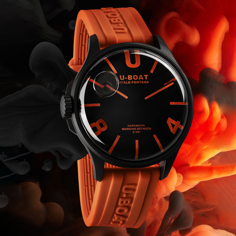U Boat DARKMOON 44MM BK ORANGE PVD Spedizione Gratuita