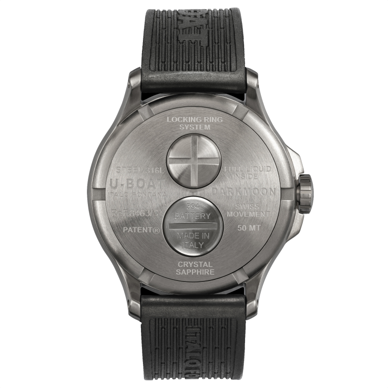 U Boat DARKMOON 44MM BLACK SS Sottocosto