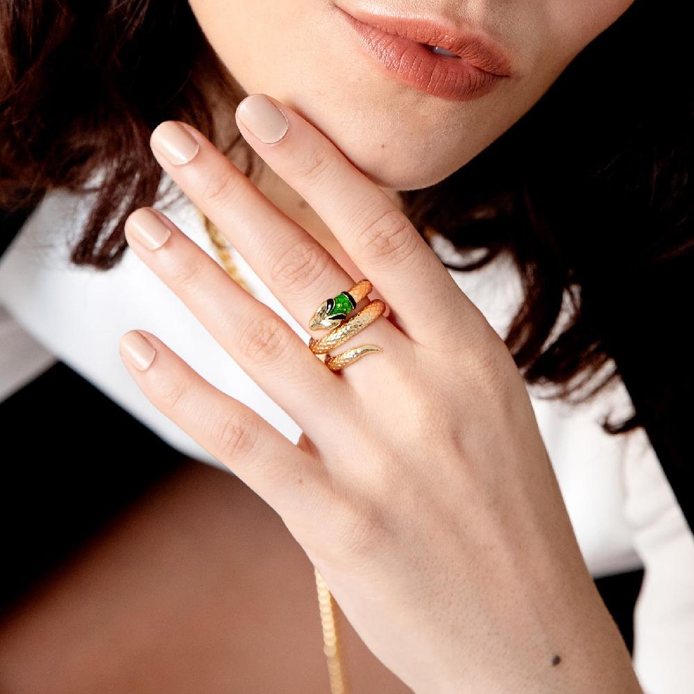 Unoaerre Anello con serpente dorato | UNOAERRE Gioielli Negozi Online