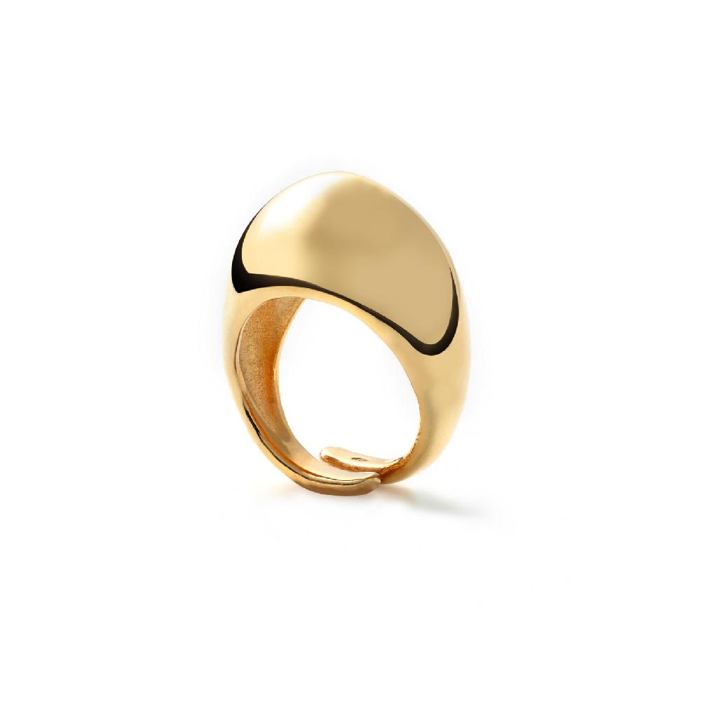 Unoaerre Maxi anello in argento dorato | UNOAERRE Gioielli