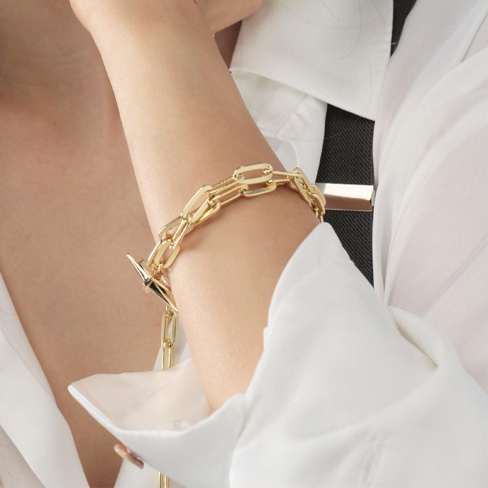 Unoaerre Bracciale dorato con catena | UNOAERRE Gioielli 2025