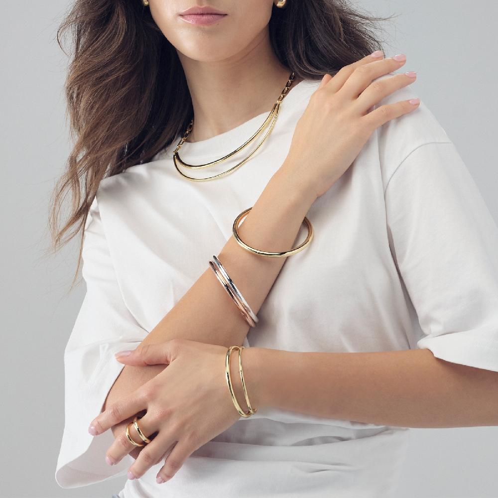 Unoaerre Bracciale bangle dorato rosa | UNOAERRE Gioielli Italia