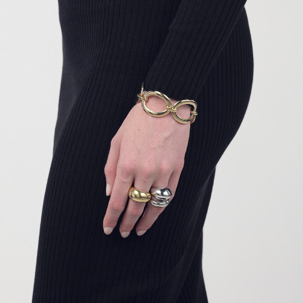 Unoaerre Bracciale catena ovale in argento dorato | UNOAERRE Gioielli Promozione