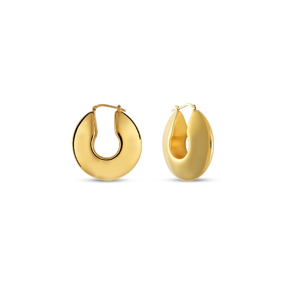 Unoaerre Orecchini in argento dorato maxi | UNOAERRE Gioielli