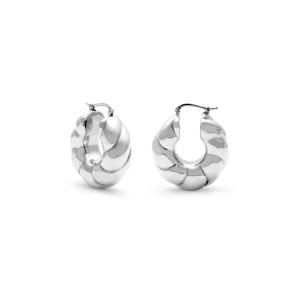 Unoaerre Orecchini torchon in argento | UNOAERRE Gioielli
