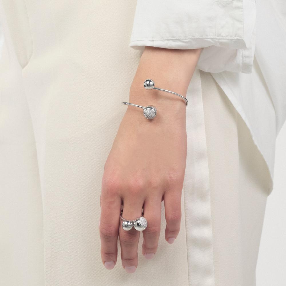 Unoaerre Bracciale in argento e pavé di zirconi | UNOAERRE Gioielli Outlet