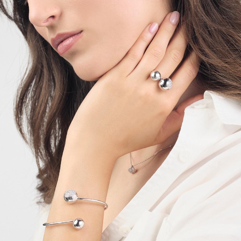 Unoaerre Bracciale in argento e pavé di zirconi | UNOAERRE Gioielli Outlet