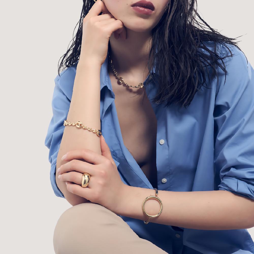 Unoaerre Bracciale rigido in argento dorato | UNOAERRE Gioielli 2025