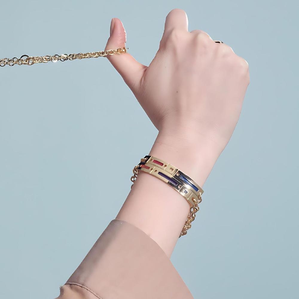 Unoaerre Bracciale in bronzo dorato e smalto colorato | UNOAERRE Gioielli Vendita