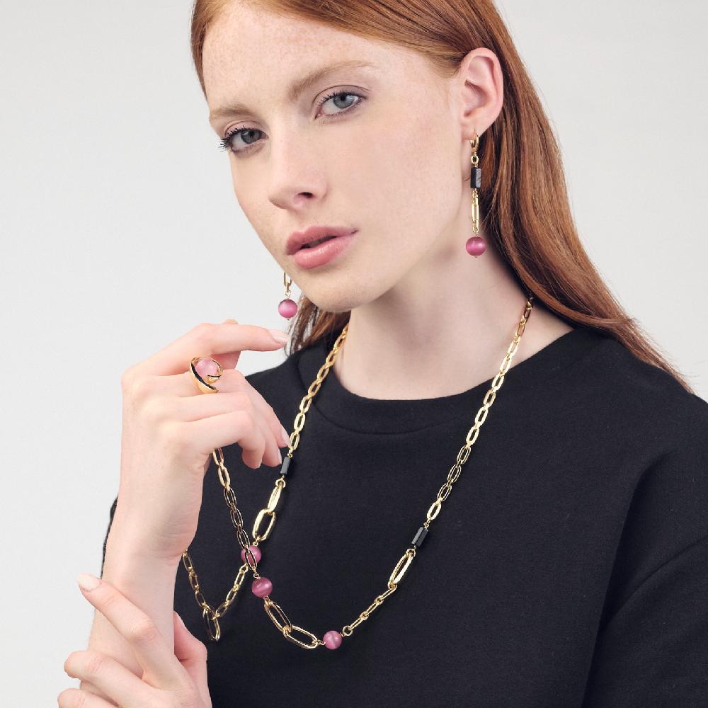 Unoaerre Orecchini pietre rosa | UNOAERRE Gioielli Italy