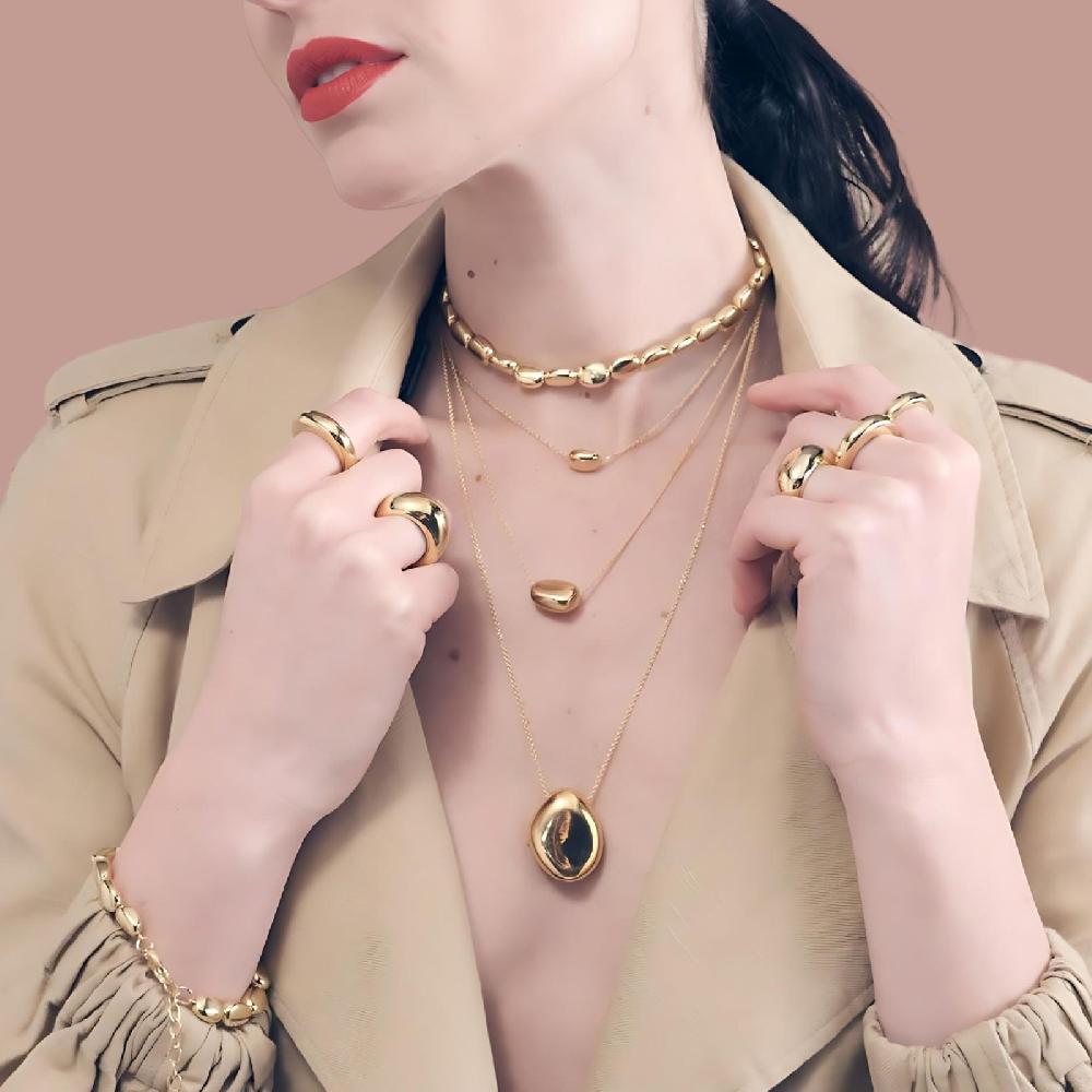 Unoaerre Collana in argento dorato | UNOAERRE Gioielli Nuova