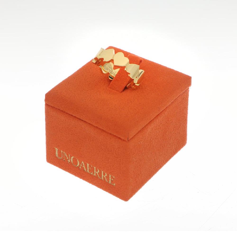 Unoaerre Anello in oro veretta con cuori | UNOAERRE Gioielli Offerta