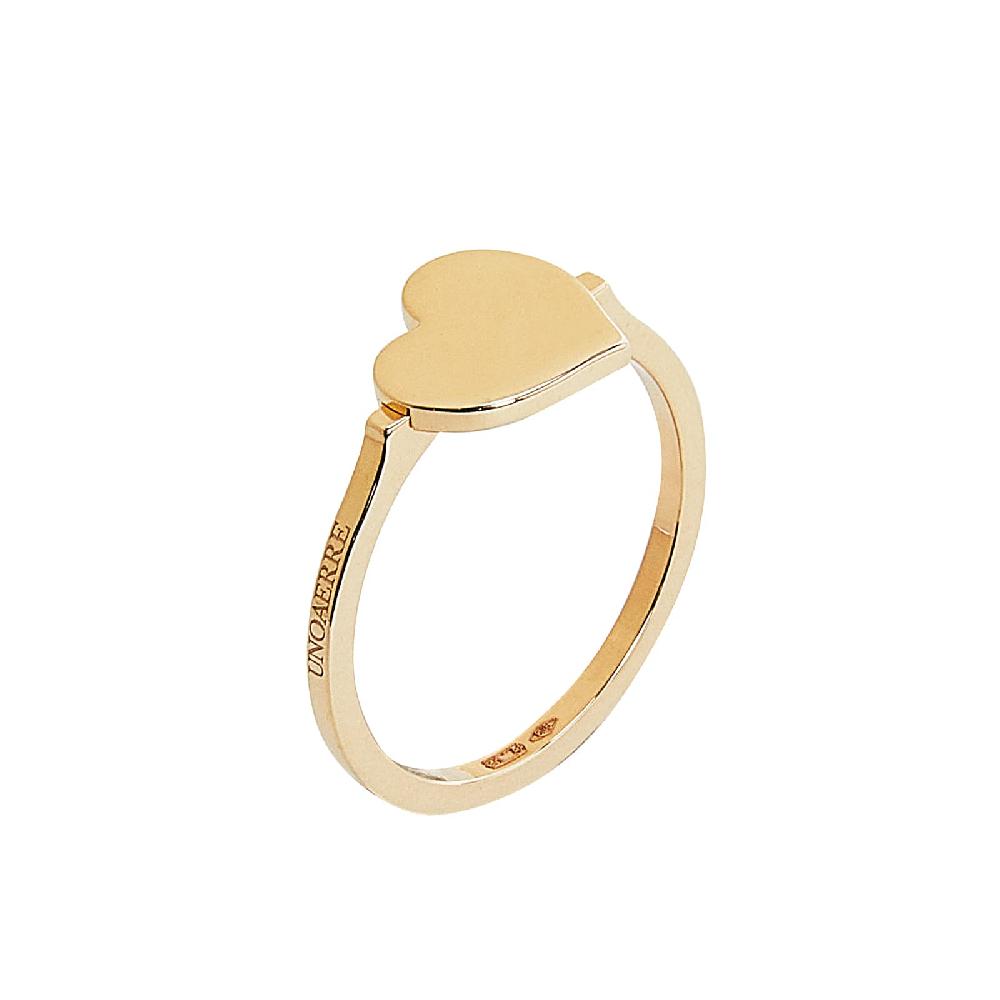 Unoaerre Anello in oro con cuore grande centrale | UNOAERRE Gioielli