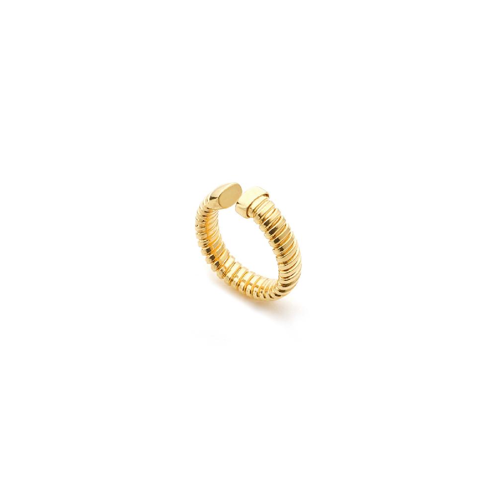 Unoaerre Anello tubogas in argento dorato | UNOAERRE Gioielli