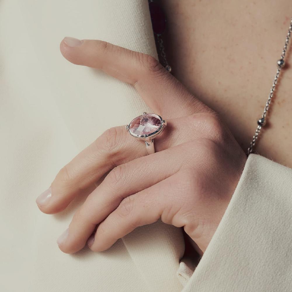 Unoaerre Anello con pietra rosa | UNOAERRE Gioielli In Saldo