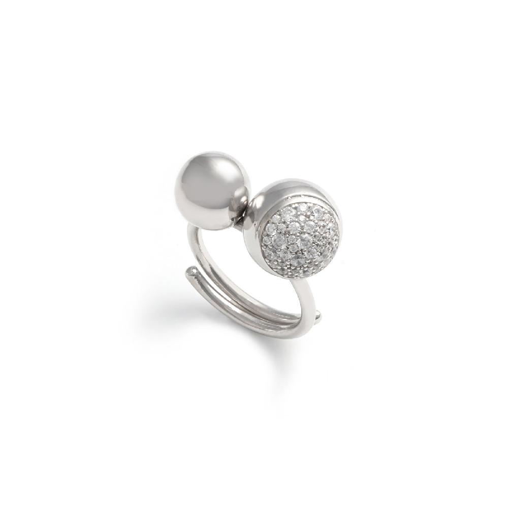 Unoaerre Anello in argento con pavé | UNOAERRE Gioielli